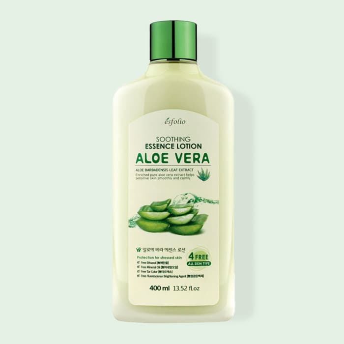 [Esfolio] Loção Essência Calmante Aloe Vera 400ml | Hidratante E Coreana