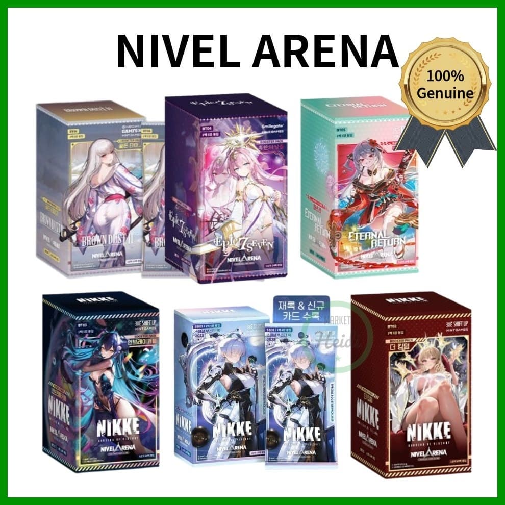 Coreia 🇰🇷 Cartão NIKKE Deusa Da Vitória NIVEL ARENA The Kingdom Booster Box/Retorno Eterno-Matsuri/Épico 7 Dias Frios Se