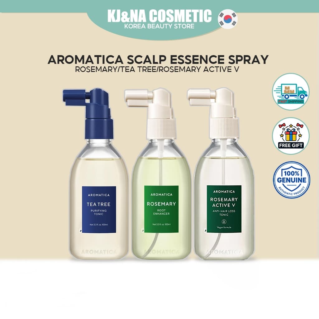 [Aromatica] | Intensificador De Raiz De Alecrim/Tônico Purificante De Tea Tree Antiqueda Active V (100ml)