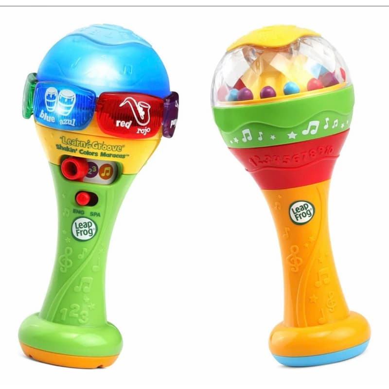 Brinquedo Musical Bebê LeapFrog Maraca Educativa Luz Som Aprender Cores Números Infantil