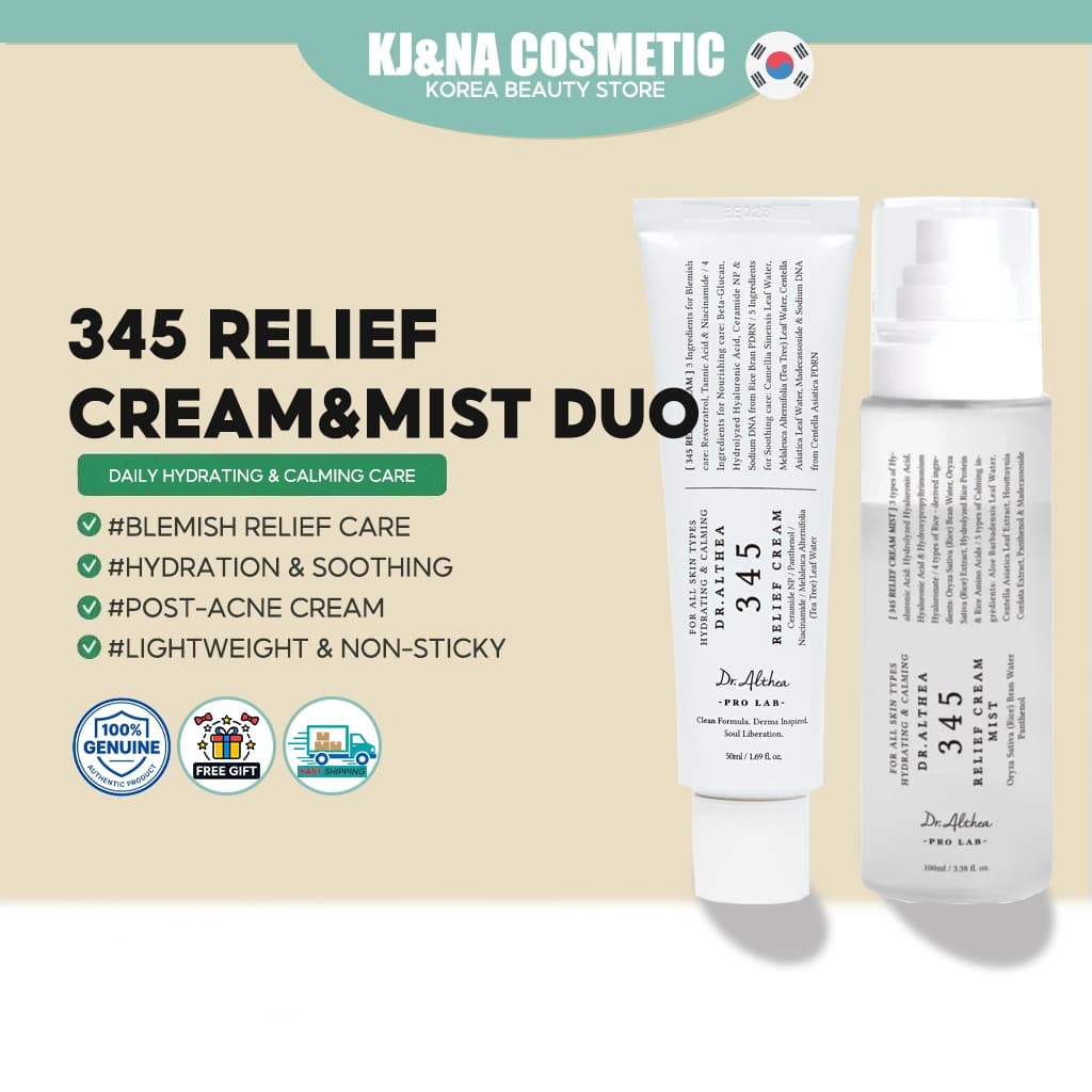 [Dr.Althea] 345 Relief Cream Mist 60ml/100ml (reju5000/345/147 Creme) Cuidado Hidratante E Calmante Diário