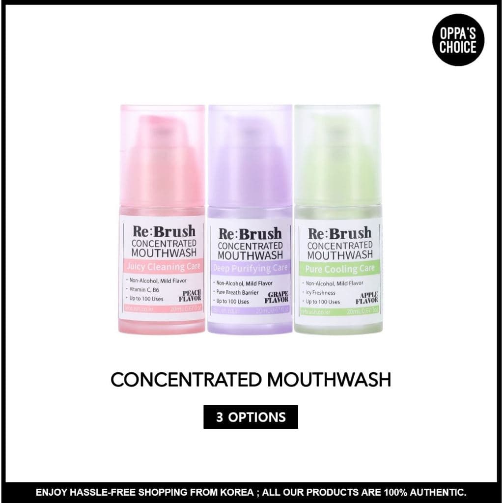 [REBRUSH] CONCENTRATED MOUTHWASH 20ML (3 OPTIONS) Enxaguante Bucal ReBrush Concentrado 100x