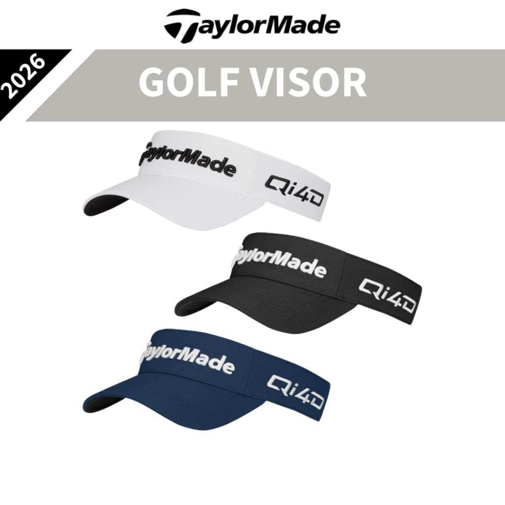 TaylorMade 2026 Tour Radar Visor UF216 Golf Sun Cap Ajustável Preto Branco Marinho Tamanho Livre