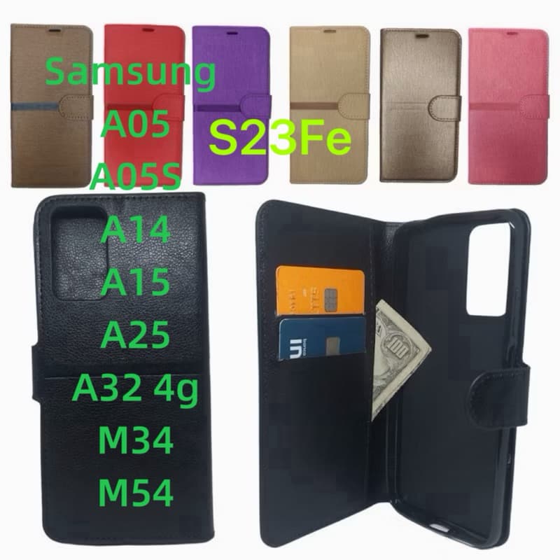 Capa Capinha Carteira Flip Cover Samsung A05/A05S/A14/A15/A25/A32 4g/M34/M54/S23 fé