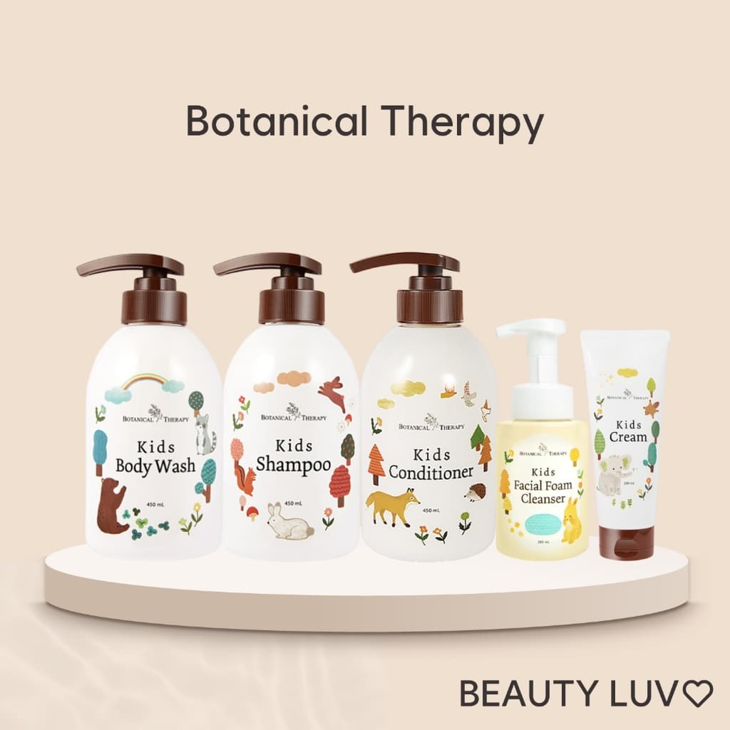 [Botanical Therapy] Coleção Completa De Cuidados Com A Pele Infantil (Bady Wash , Shampoo , Condicionador , Loção , Creme , Espuma De Limpeza Facial)