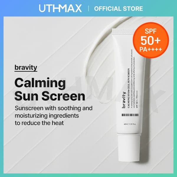 [BRAVITY Oficial] Protetor Solar Calmante Para Células-Tronco 40ml Fps50 + PA + (K-Beauty)