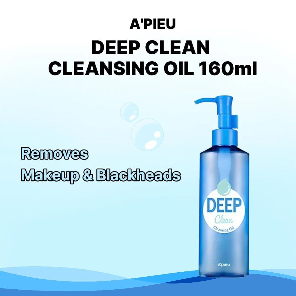 [Apieu] Óleo De Limpeza Profunda 160ml | Removedor De Maquiagem Cuidados Com Poros Limpador De Cravos A Pele Coreanos