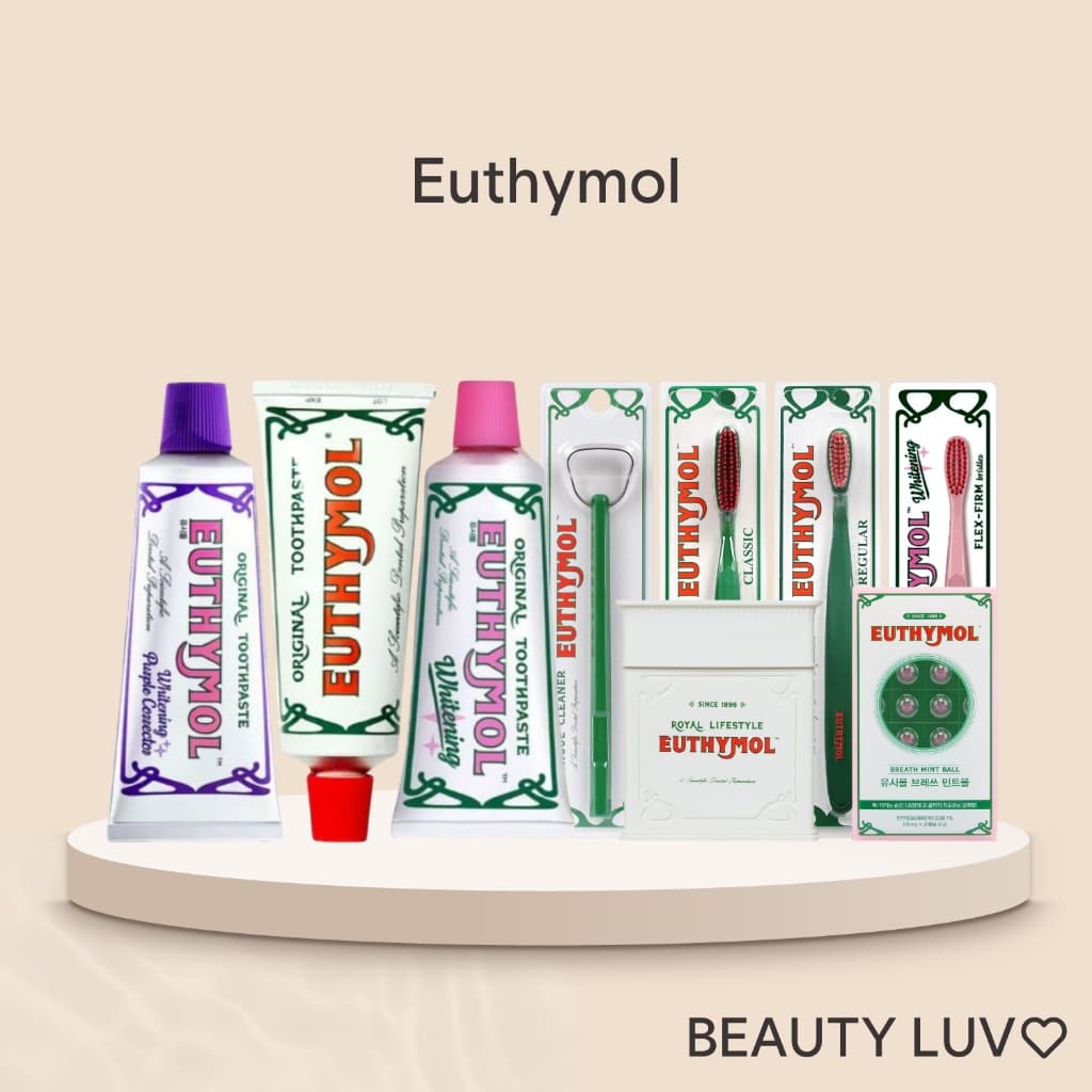 [Euthymol] Coleção De Cuidados Bucais (Pasta De Dente , Escova De Dentes , Limpador De Língua , Bola De Hortelã Respiratória , Com A Respiração , Acessórios , Enxaguatório Bucal , Fio Dental)