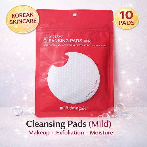 Nightingale Daily Derma Cleansing Pads Suave 10 Almofadas Removedor De Maquiagem Coreano Almofada De Limpeza Esfoliante
