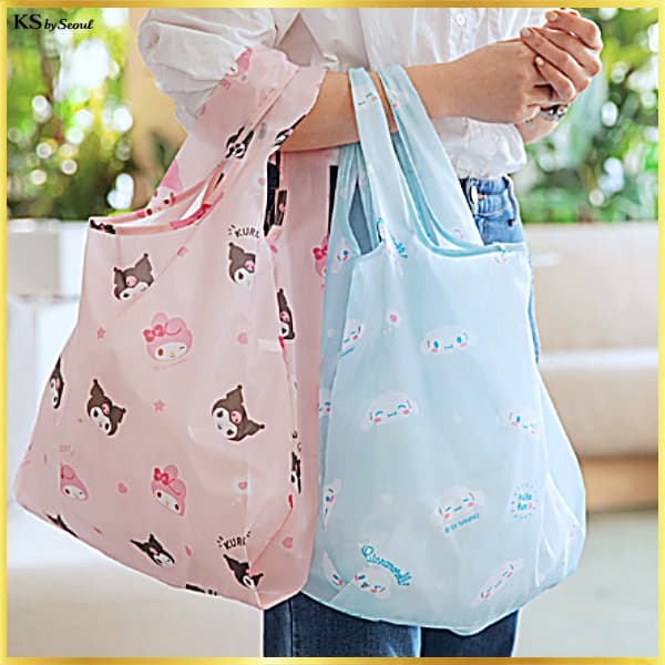 Sacola De Compras De Bolso Dobrável De Personagens Sanrio Ecológica Reutilizável