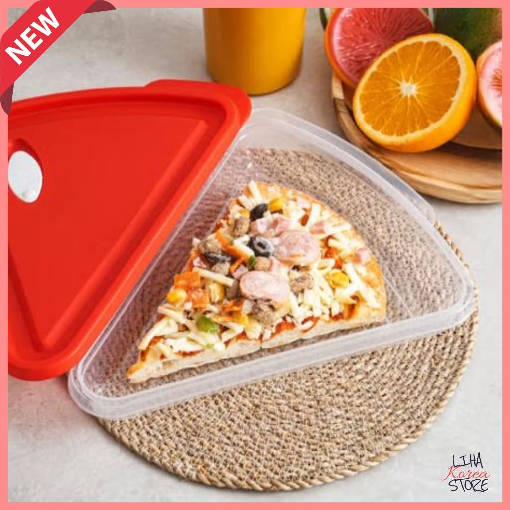 Recipiente De Armazenamento De Fatias De Pizza Daiso Korea 480ml | Forma Triangular BPA , Micro-Ondas E Máquina De Lavar