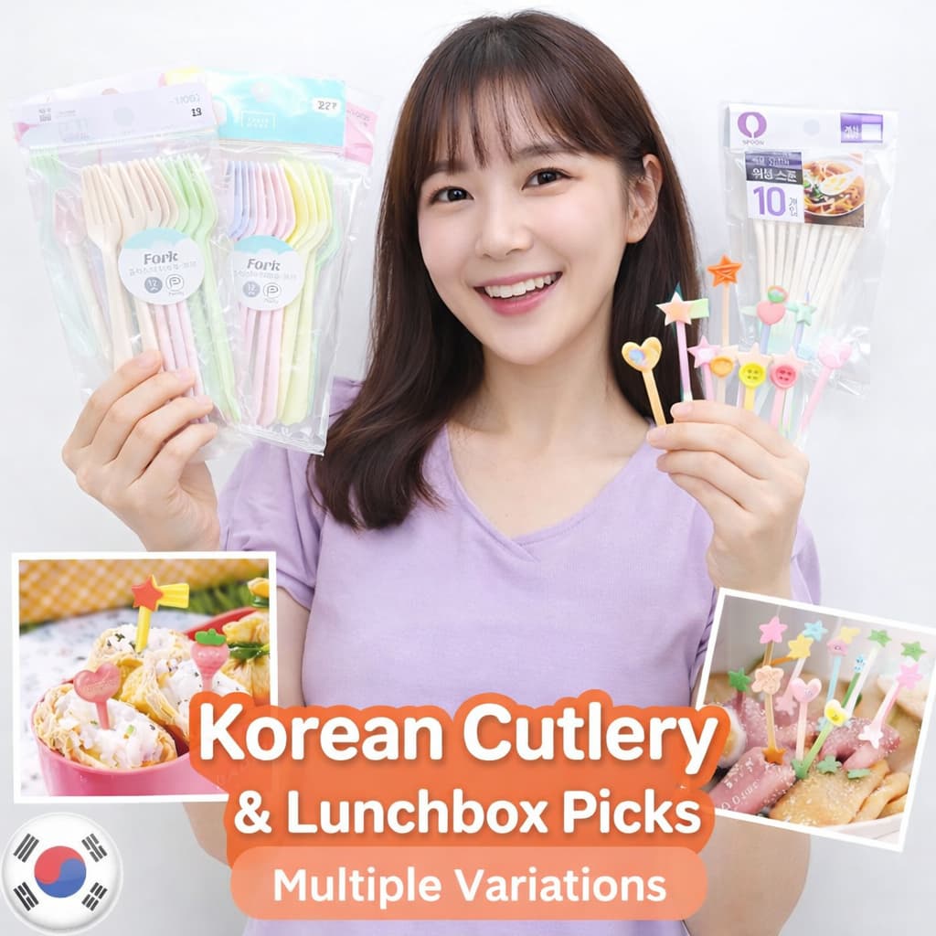 Talheres De Piquenique E Palhetas Para Caixa Bento | Garfo 12pcs/Colher De Sopa 10pcs/Escolhas De Personagens 10pcs
