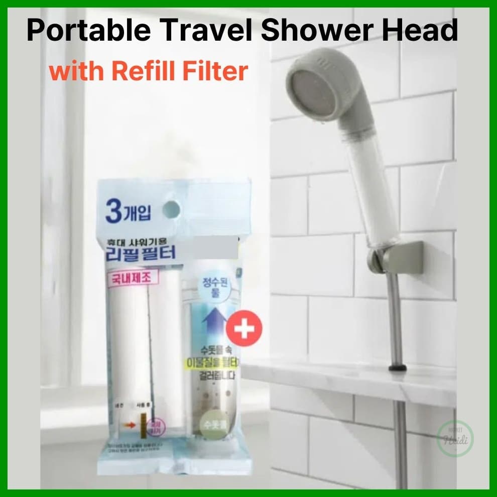 Coreia 🇰🇷 Chuveiro De Viagem Portátil Com Filtro De Recarga | Compacto E Leve Fabricado Na Ideal Para Acessórios Camping