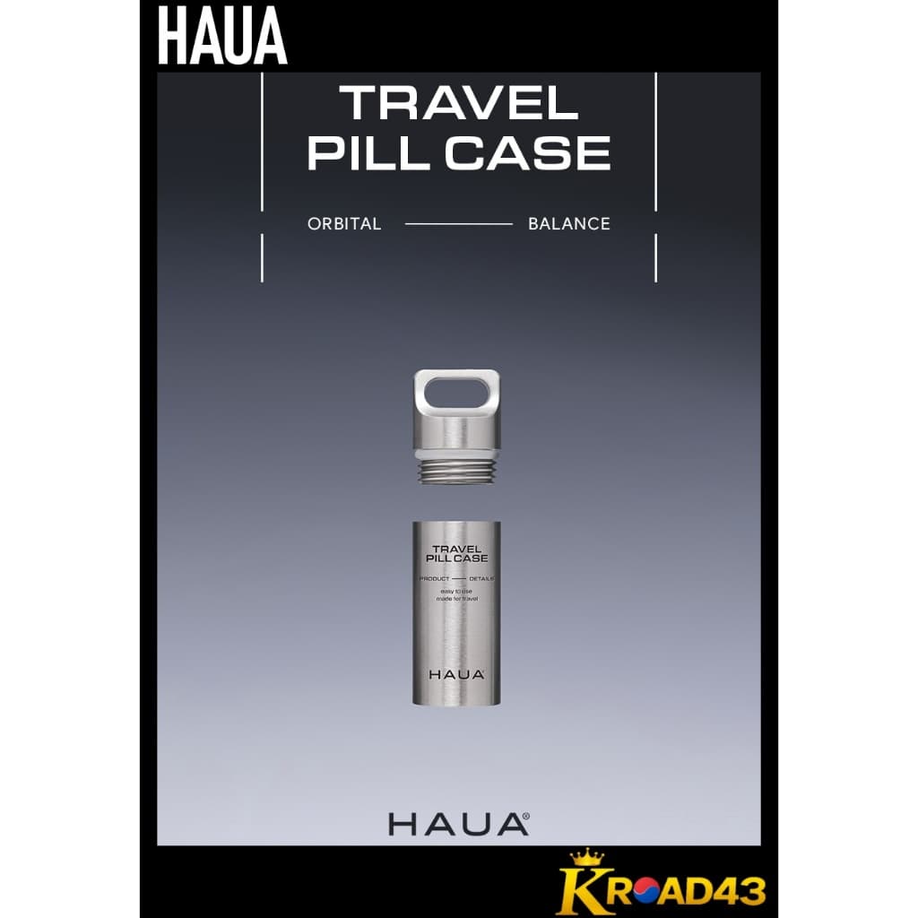 【HAUA】Caixa Porta Comprimidos de Viagem em Aço Inoxidável (1PC)/K-Beauty/Autêntico/Envio da Coreia