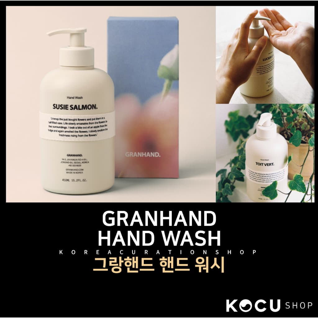 GRANHAND Hand Wash 450ml (5 Tipos) | Sabonete Líquido Perfumado Coreano | Hidratante para as Mãos | Limpeza Suave | Luxury Hand Wash
