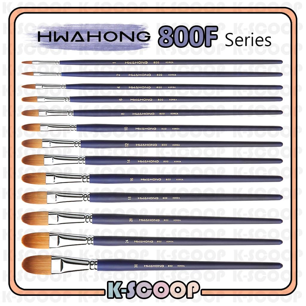 Pincel Série Hwahong 800 (# 1 ~ 30) – De Pintura Artística De Cabelo Sintético