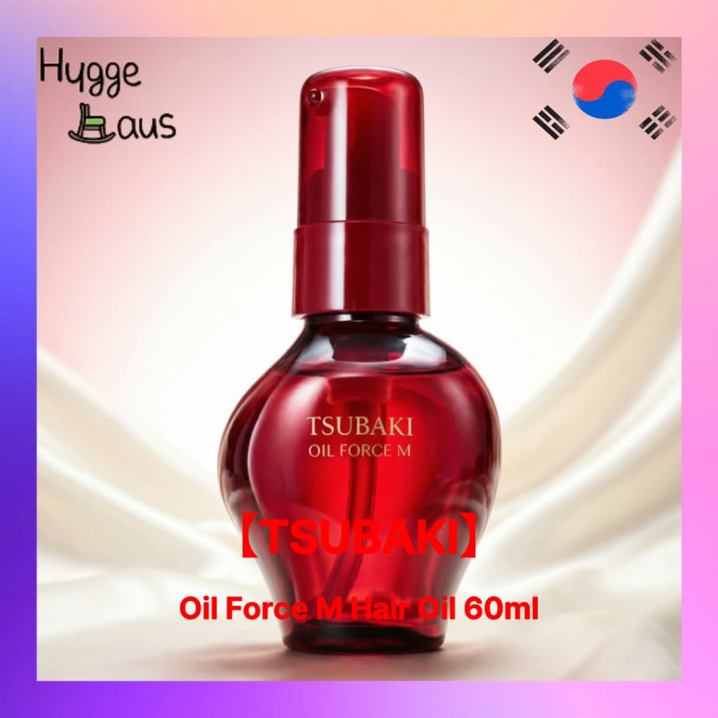 【TSUBAKI】 Hair Oil Force M 60ml Camellia Óleo Capilar Hidratação Brilho Cabelo Danificado