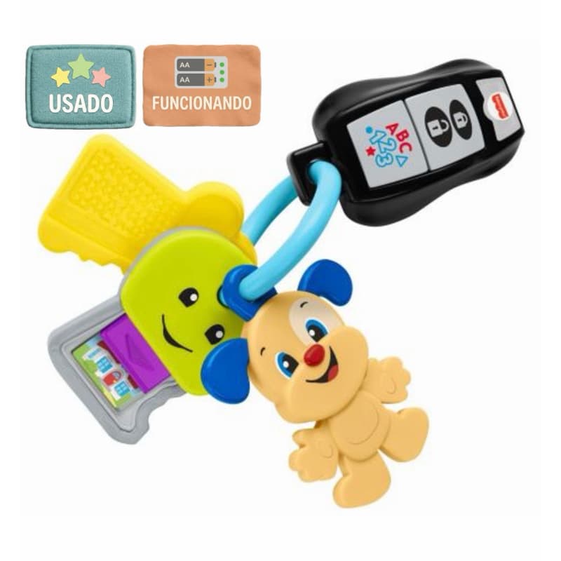 Mordedor Chaveiro USADO Fisher Price Aprender e Brincar INGLÊS Chaves Brinca e Aprender