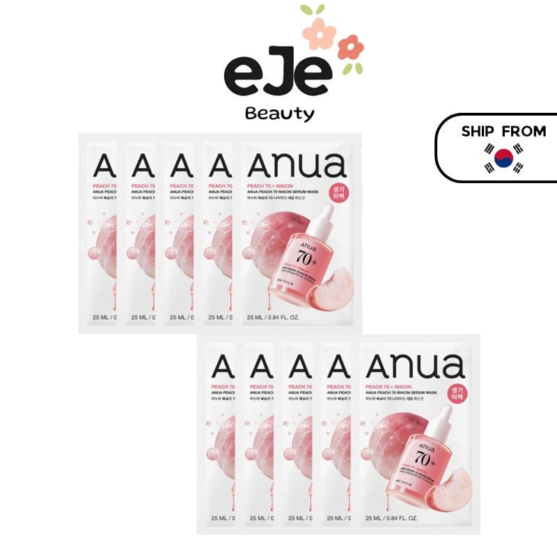 [ANUA] Máscara De Soro De Niacina Peach 70 (10EA)
