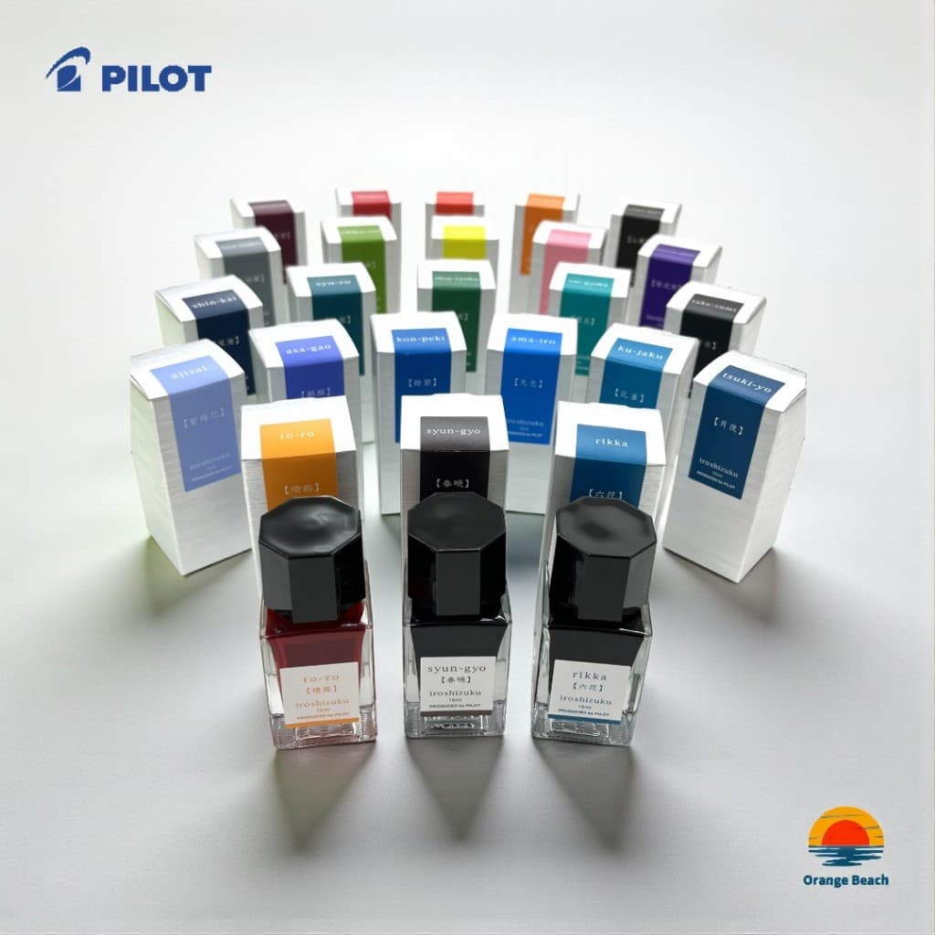 PILOT iroshizuku mini Tinta para Caneta Tinteiro INK-15N/15ml/24 Cores/Frasco Vidro/Japao