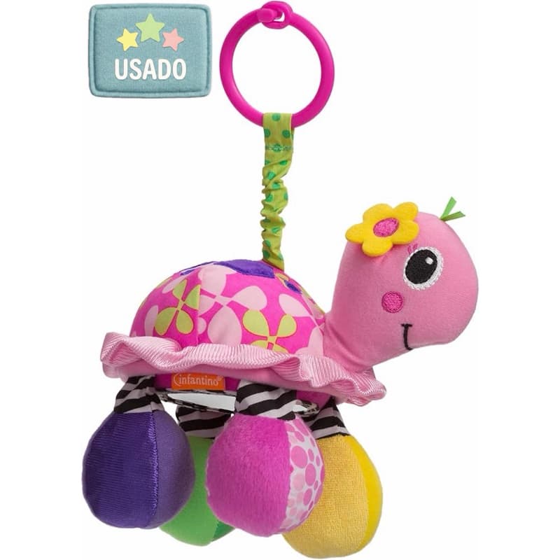 Brinquedo Sensorial Bebê Infantino Tartaruga  mobile de Atividades Carrinho 0-24 Meses