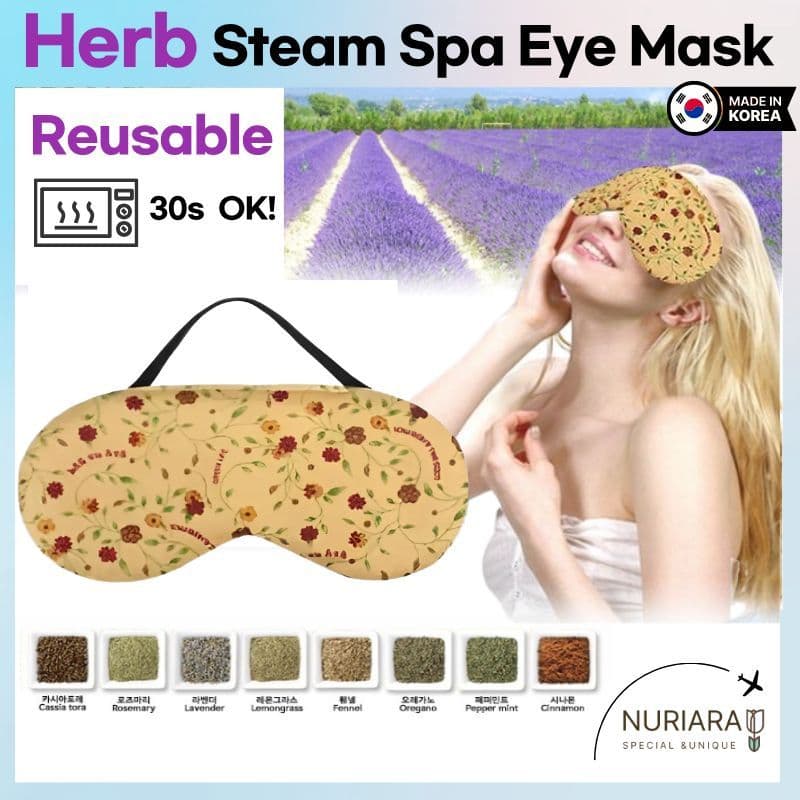 [Green Life] Máscara De Olhos Herbal Steam Spa (Amarela)/Pacote De Calor | Almofada Térmica Aquecedor Dormir Alívio Da F