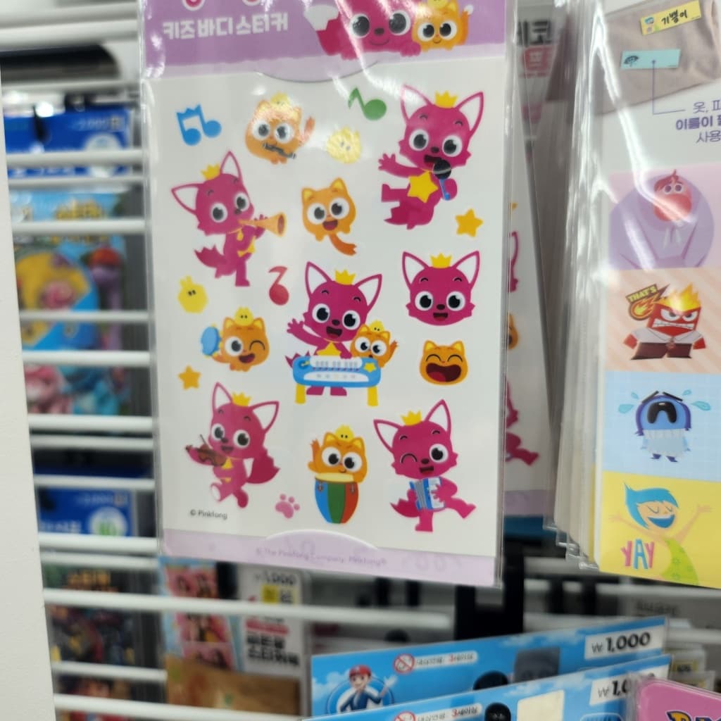 Adesivo Corporal Infantil pinkfong | De Tatuagem Temporário Seguro Para Crianças Design De Personagem Fofo Feito Na Core