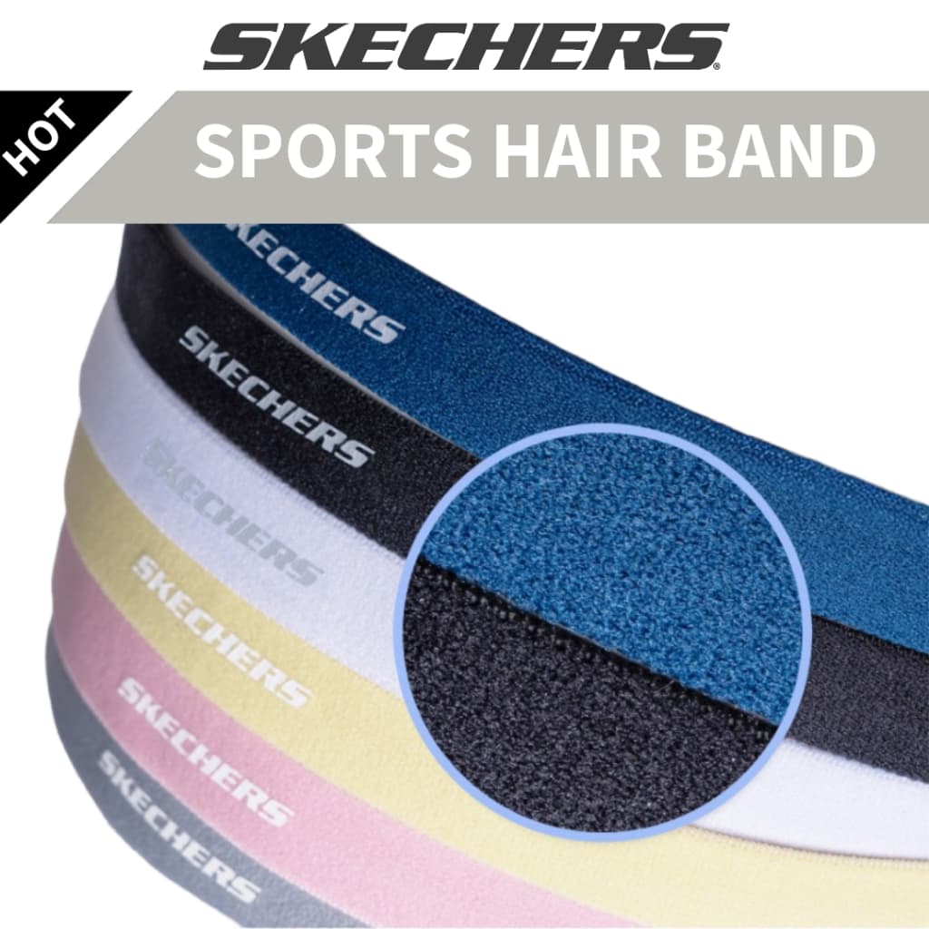 [Korea Direct] Skechers Slim Sports Hair Band 3 Peças Conjunto De Silicone Antiderrapante Para Corrida E Ioga