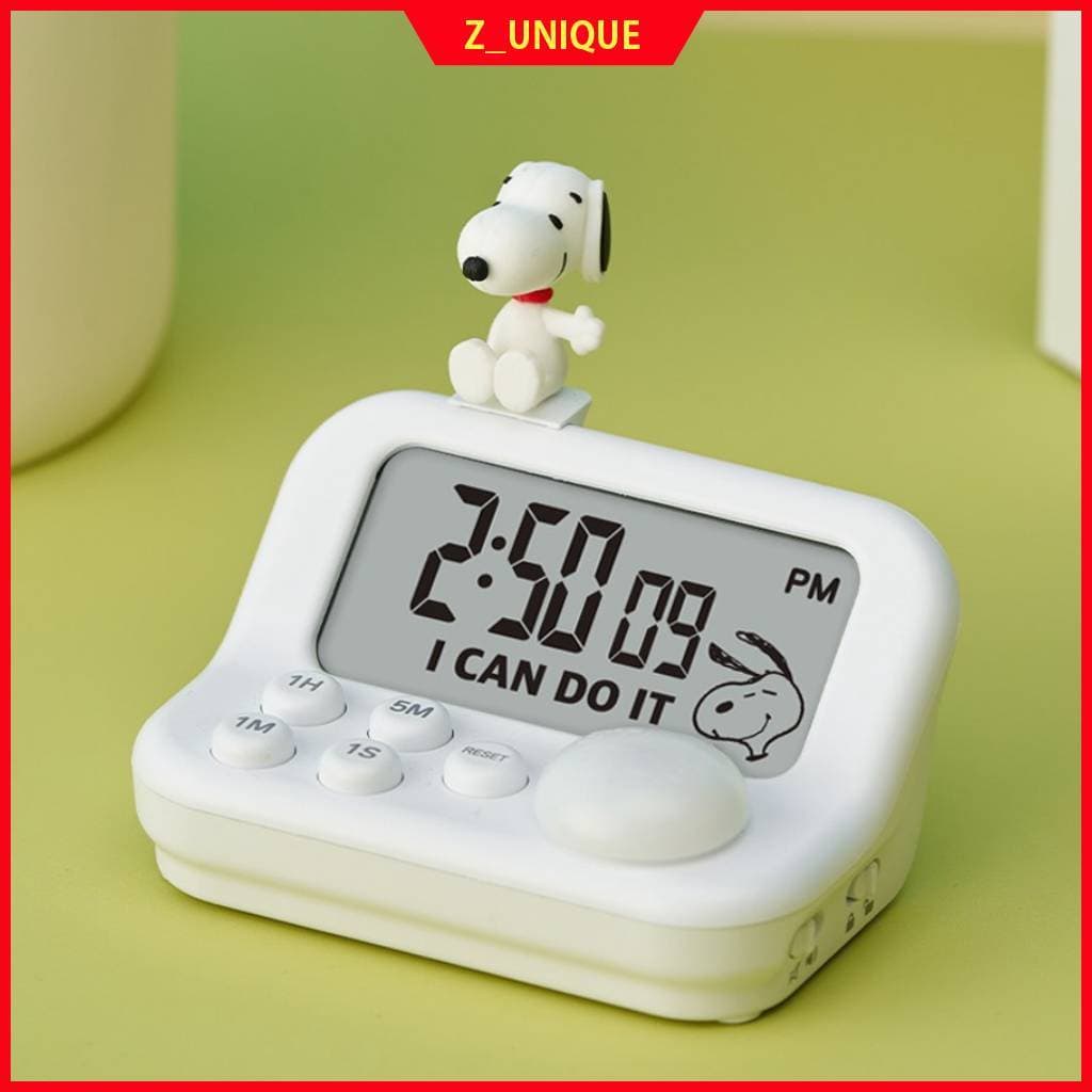 Temporizador De Estudo DRETEC Snoopy T-652 | Cronômetro Digital De Contagem Para Cima E Baixo Alerta LED Silencioso De Mesa Bateria Não Incluída