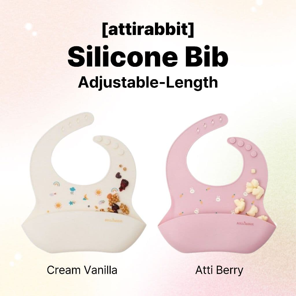 [attirabbit] Babador De Bebê De Silicone De Comprimento Ajustável , Tamanho Único , 1 Unidade/Alimentação Para Bebês À P