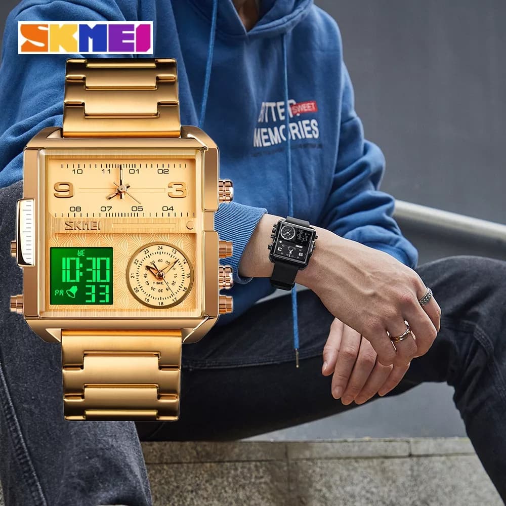 Relógio Esportivo Masculino SKMEI 1584 Top Luxo Marca À Prova D'água De Pulso Quartz Analógico Digital Relogio