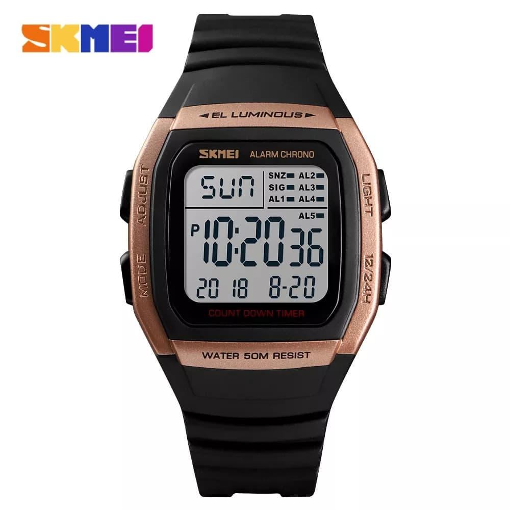 Relógio Digital Masculino Esportivo skmei 1278 Relógios Crono Contagem Regressiva De Pulso Casual Ao Ar Livre Luminoso homme