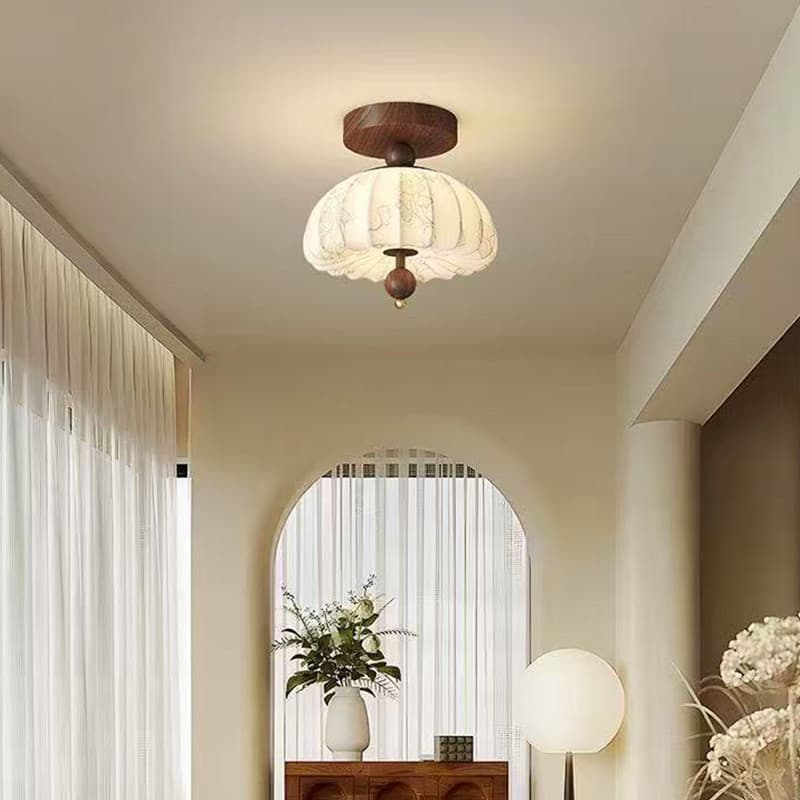 Luminária De Teto Vintage Abóbora Plafon LEDPara Quarto Corredor - Teto/Pendente - Luz Tricolor