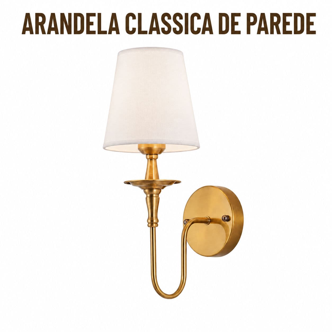 Arandela Clássica De Parede Cúpula De Tecido Compatível Com E27 LED Para Quarto Sala Corredor