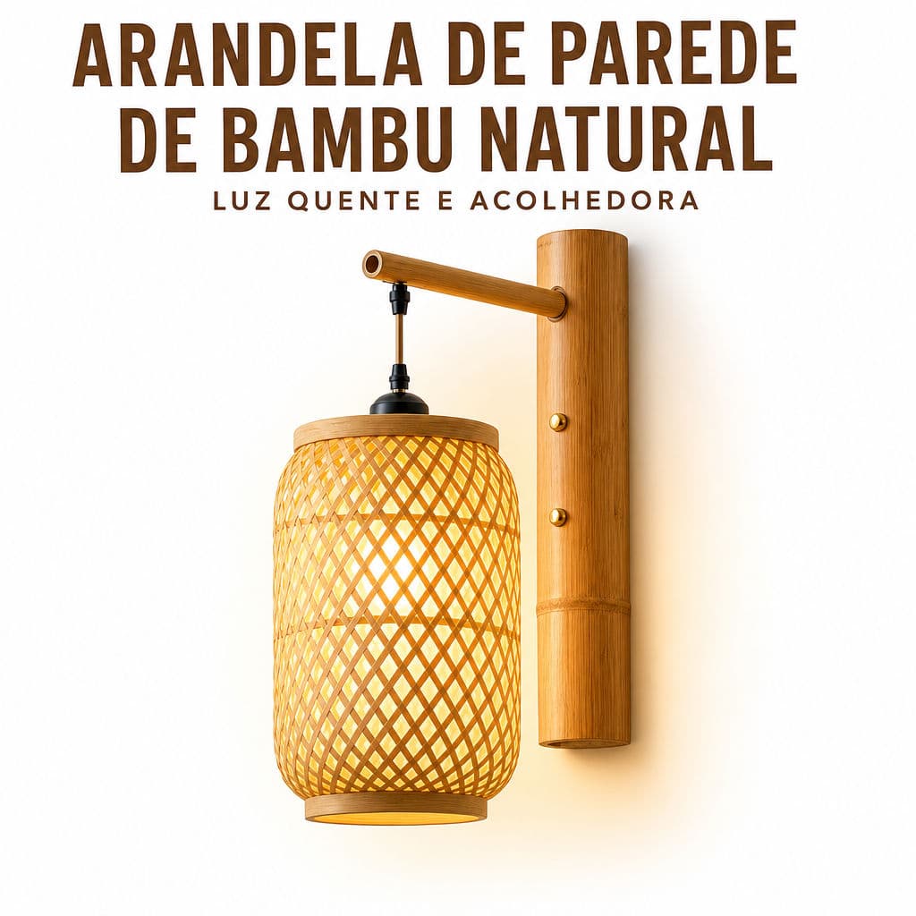 Arandela De Parede De Bambu Natural Luz Quente Artesanal Candeeiro De Parede Para Sala De Jantar Casa De Chá