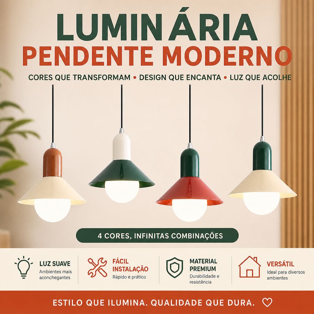 Luz De Teto Pendente Moderna , Múltiplas Opções De Cores , Lâmpada Decorativa Para Sala De Jantar , Quarto , Cozinha