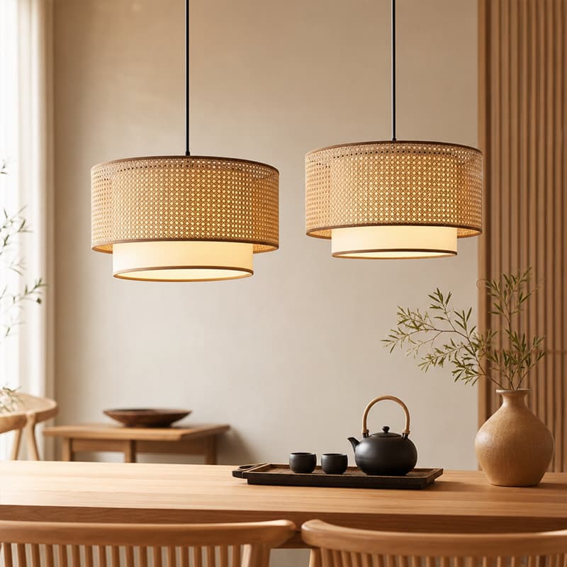 Luminaria Pendente Rattan Tecida A Mao Para Sala Jantar Wabi Sabi Luminaria Decorativa Lampu Gantung