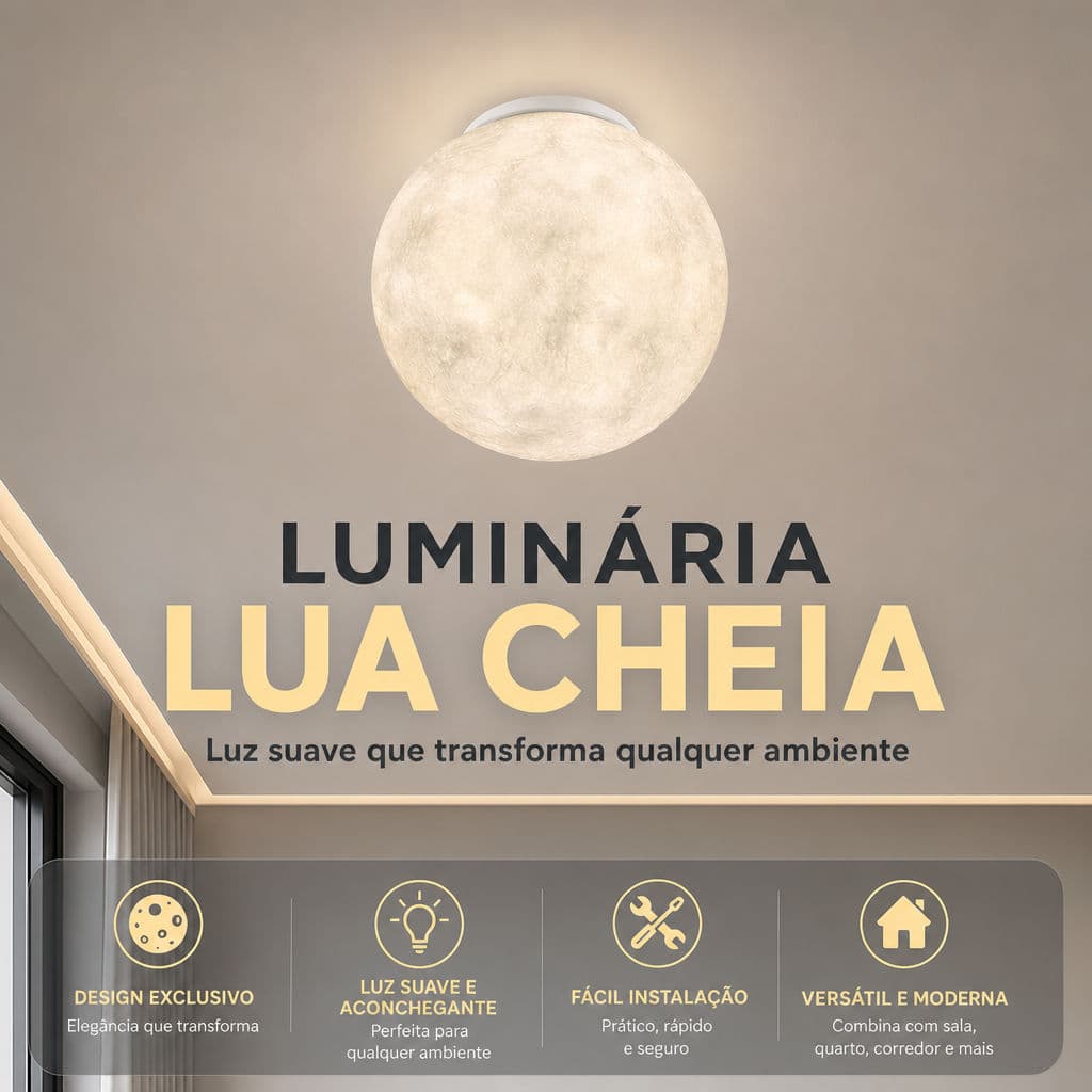 CZHLIFE Criativo Moon Ball Luz De Teto Exclusiva Para Quarto Infantil Central Moderna Casa Luminária Led Sala De Estar ,