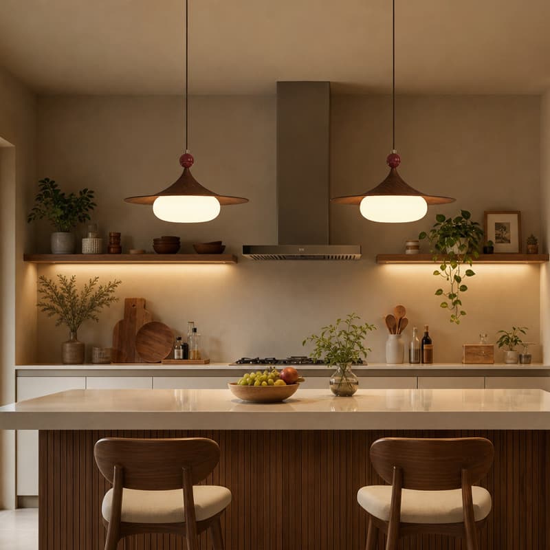 Luminária Pendente Retrô Tricolor Para Mesa De Jantar Luminária De Teto Lampu Gantung