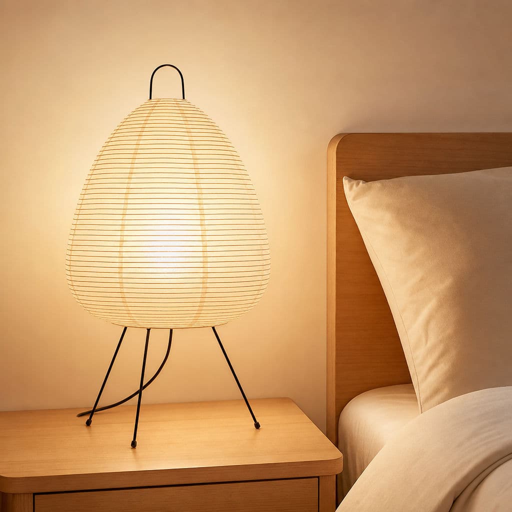 Abajur De Mesa De Papel Japones Tricolor Ajustavel Para Quarto Candeeiro De Quarto lampu Meja