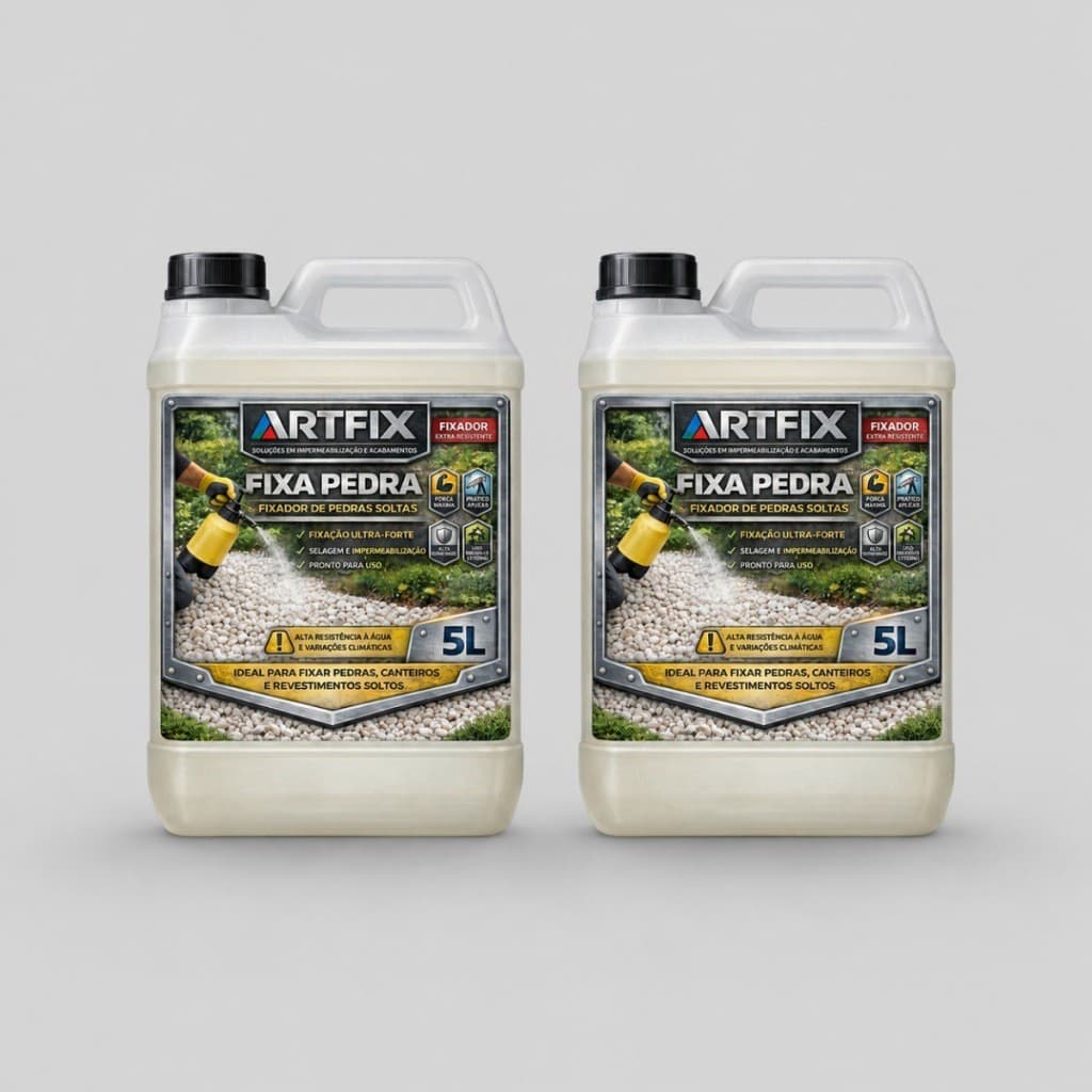 Base Água para Fixar Pedras Artfix 5L com 1, 2 ou 3 Unidades para Jardim e Paisagismo Profissional