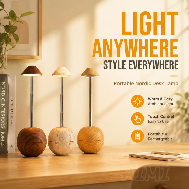 Abajur De Mesa Bauhaus Controle Remoto Por Toque Luminária De Mesa Recarregável LED Lampu Meja Brinquedo Tumbler