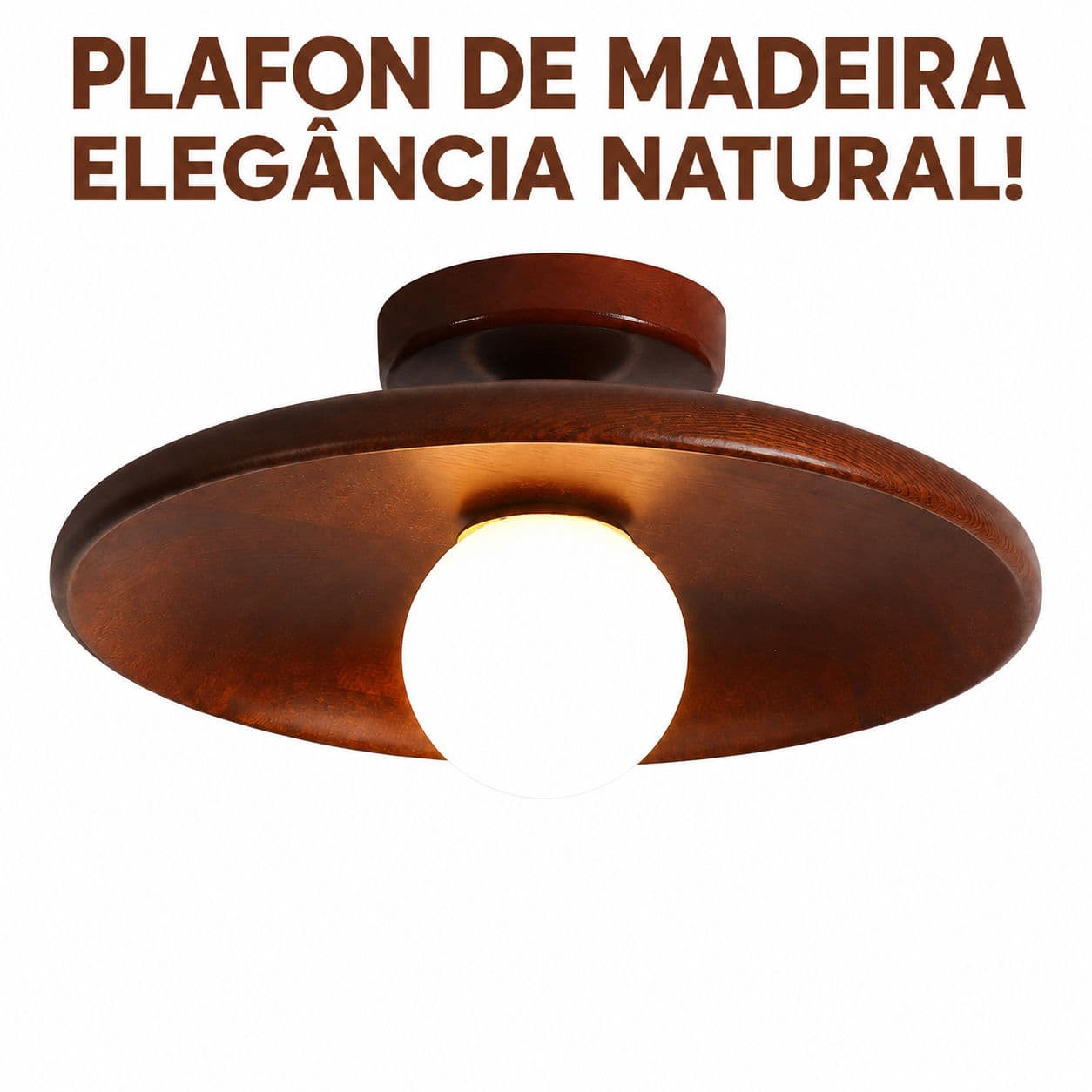 Plafon De Madeira Maciça Luminária De Teto Minimalista E27 Para Quarto Cozinha Corredor