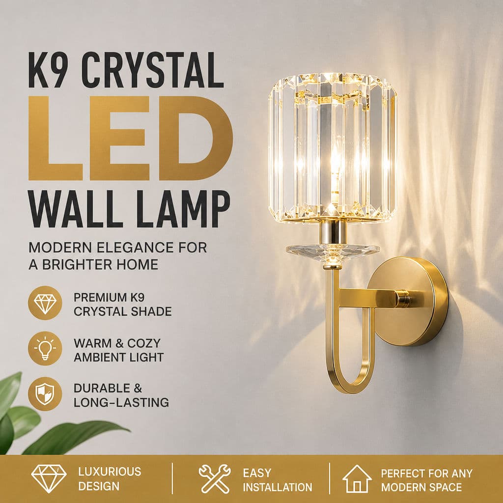 K9 Crystal LED Candeeiro De Parede Moderno Arandela De Luxo Para Quarto Sala De Estar Corredor