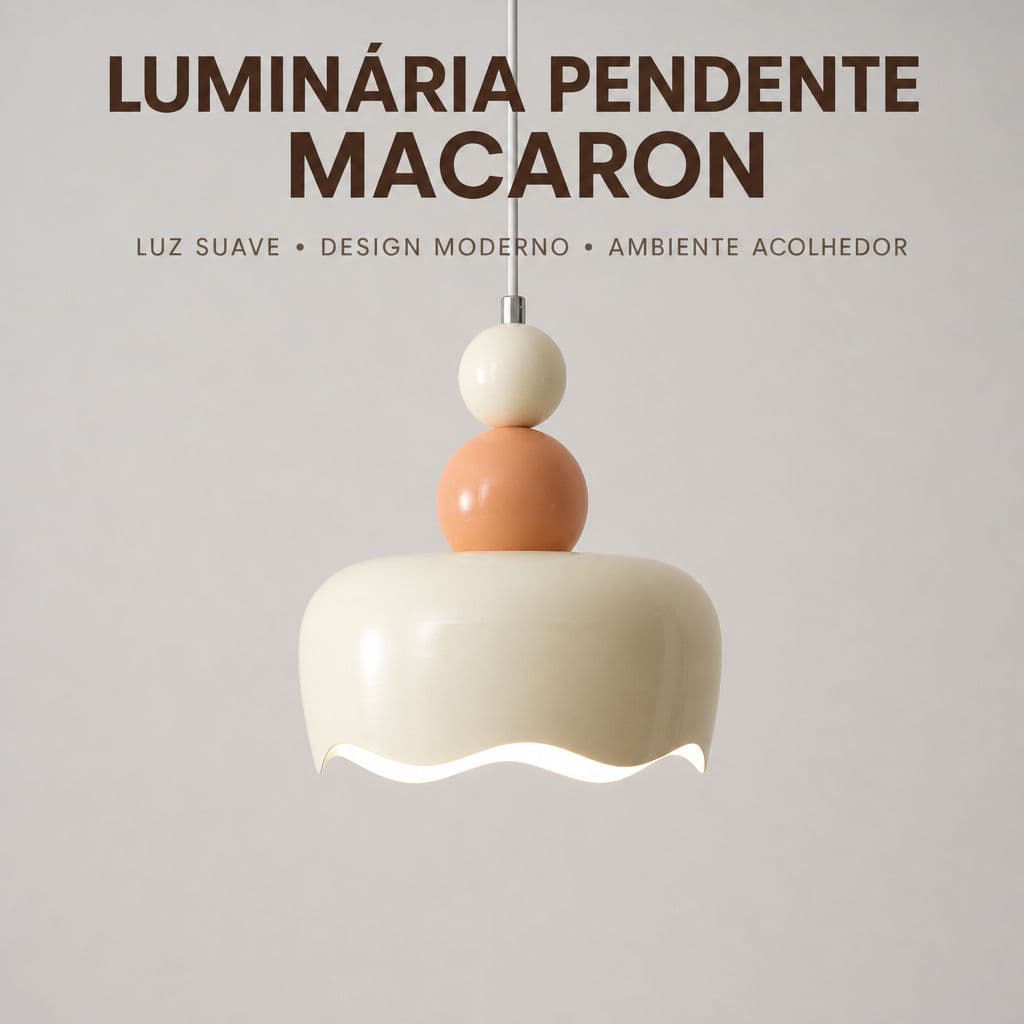 Luminária Pendente Modelo Macaron Design Moderno Luz Tricolor Regulável Pingente De LED Para Sala De Jantar Quarto