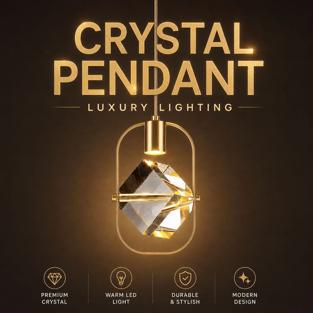 Lâmpada Pendente De Cristal Moderna Luxo Ouro LED Ajustável 150cm Luz Suspensa Para Quarto Sala De Jantar