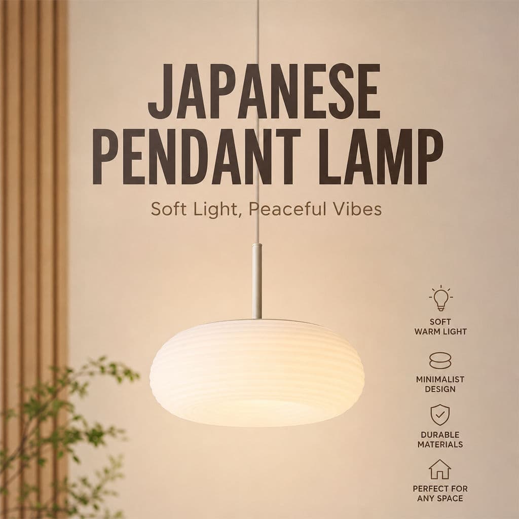 Pingente LED Minimalista Japonês Ou Luz De Teto Acrílico Branco Leitoso Para Quarto