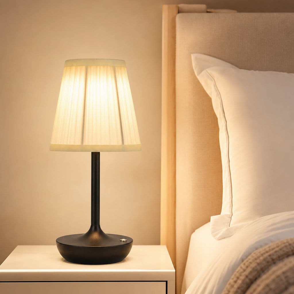 Abajur De Mesa Recarregavel Sem Fio Retro Toque Abajur Para Quarto Lampu Meja