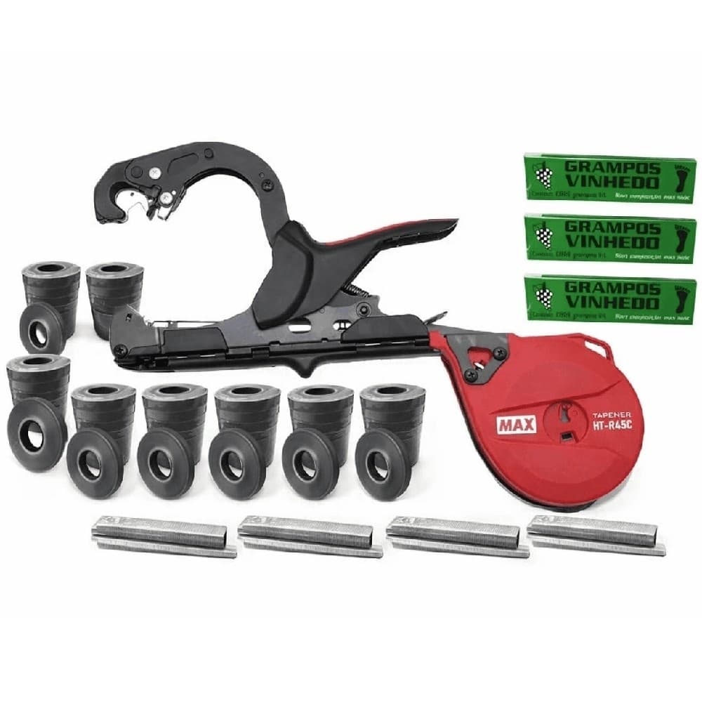 KIT ALCEADOR MAX TAPENER HT-R45C + 100 ROLOS DE FITAS + 5 CAIXA DE GRAMPOS