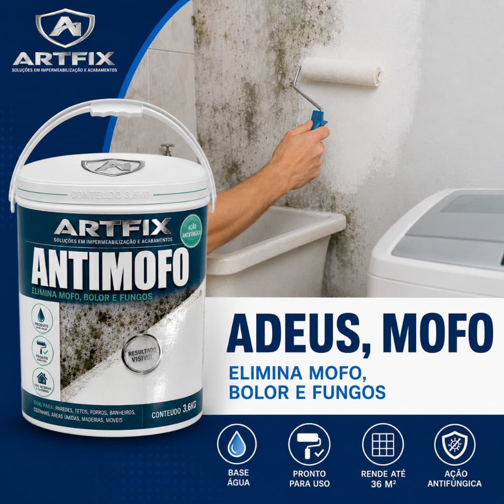 Artfix Antimofo 3,6kg Para Combater Bolor Fungos E Algas